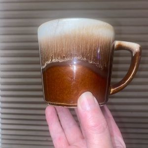 Vintage MCP McCoy USA Brown Drip Glaze Coffee Cup